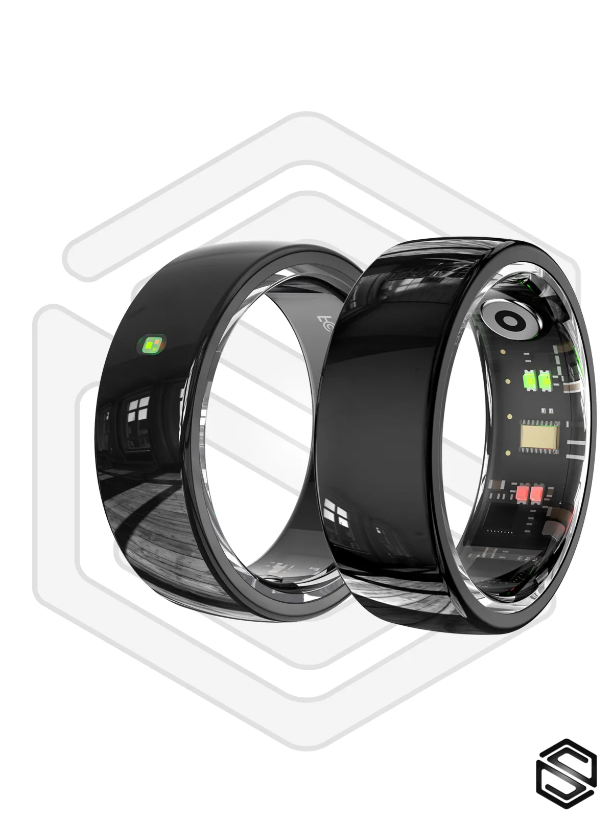 Умное кольцо со управлением и уведомленями HerzRing Touch NFC черный