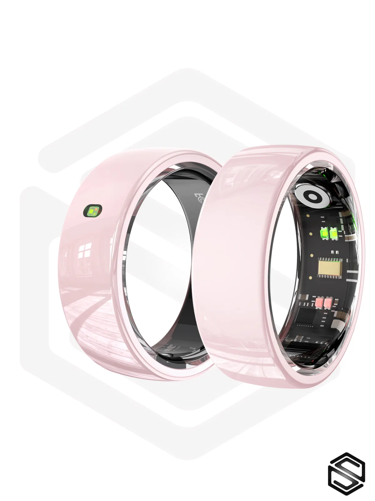 Умное кольцо со управлением и уведомленями HerzRing Touch NFC розовый