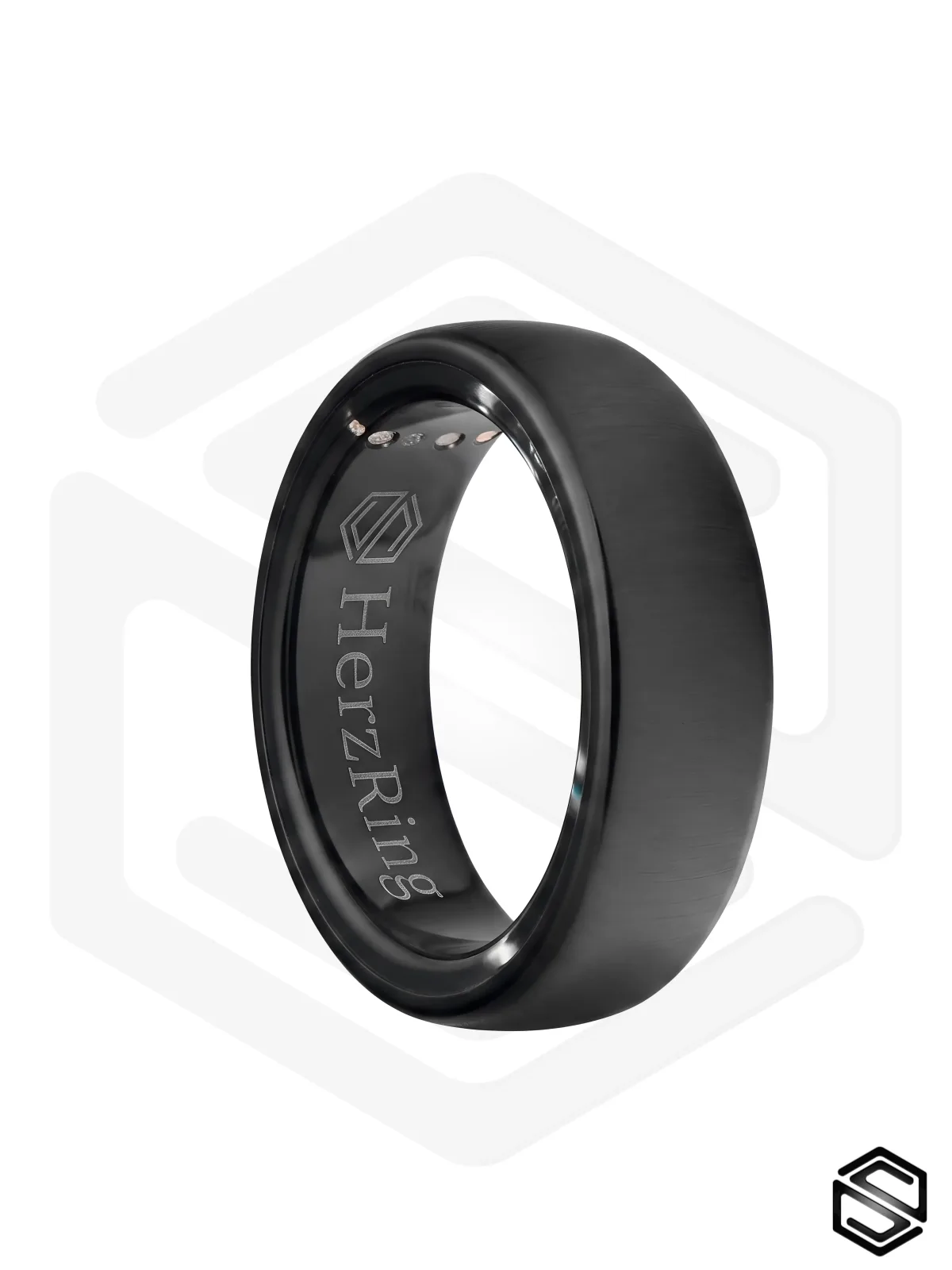 Умное Кольцо с Вибрацией HerzRing Impulse RW Обсидиан