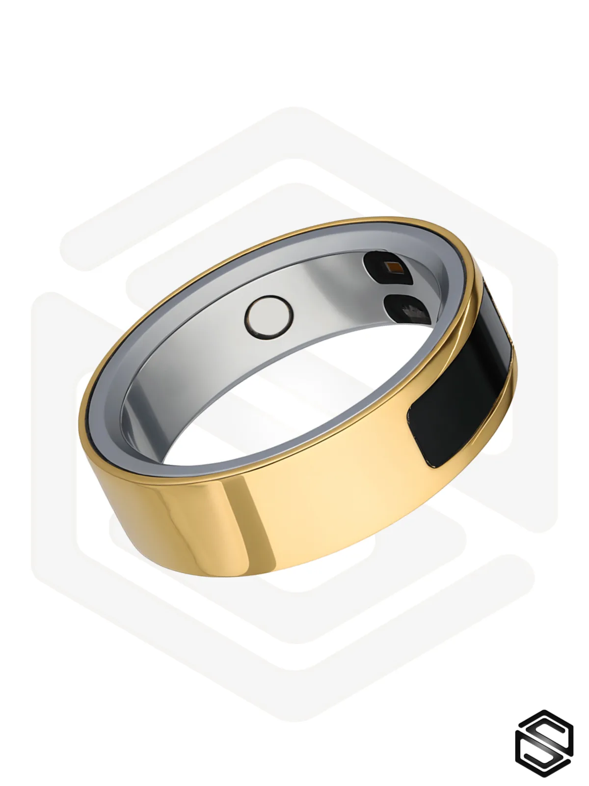 Тонкое умное кольцо с Сахаром, Вибрацией, Управлением & Чувствами HerzRing Sense GX+ античное золото