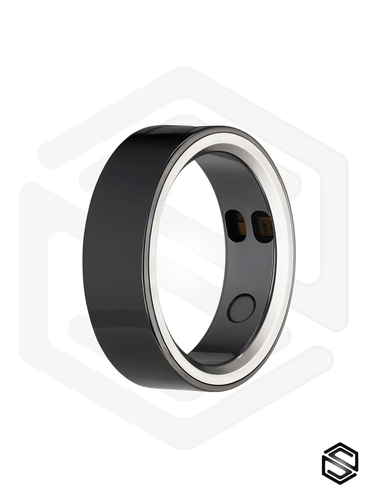 Тонкое умное кольцо с Сахаром, Вибрацией, Управлением & Чувствами HerzRing Sense GX+ мерцающий кремень