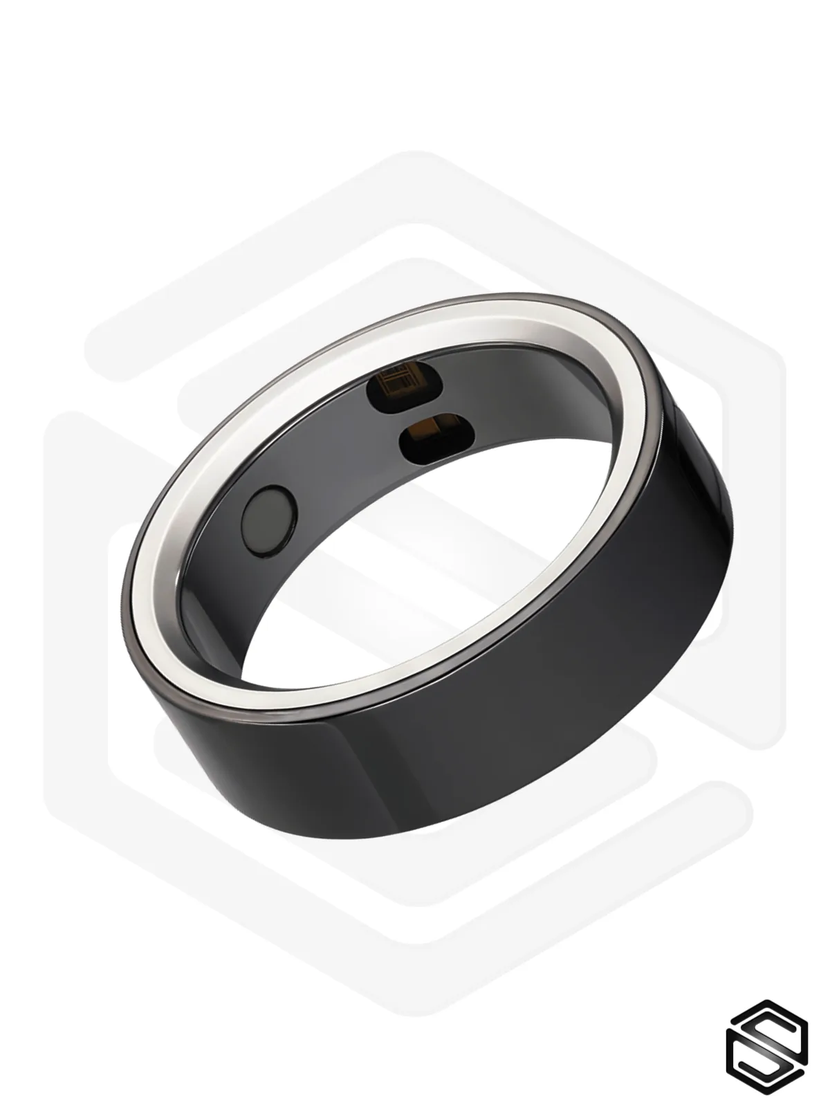 Тонкое умное кольцо с Сахаром, Вибрацией, Управлением & Чувствами HerzRing Sense GX+ мерцающий кремень