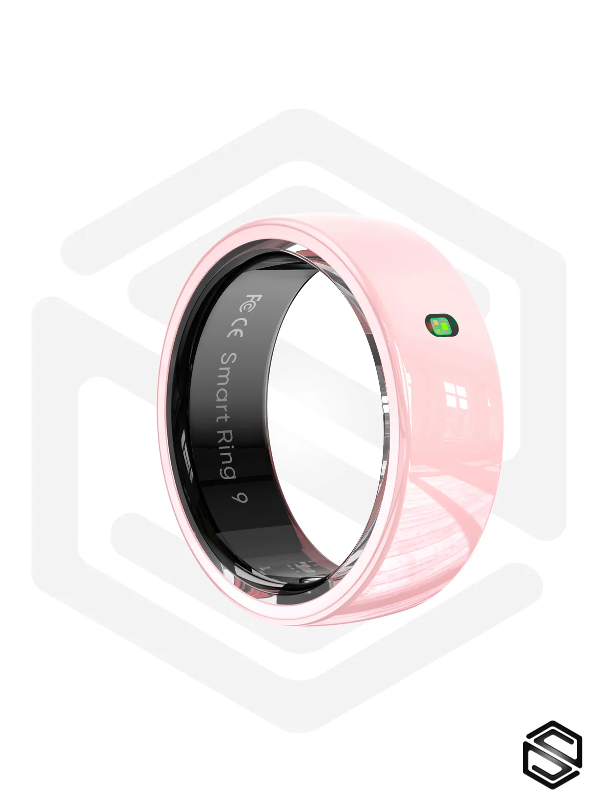 Умное кольцо со управлением и уведомленями HerzRing Touch NFC розовый