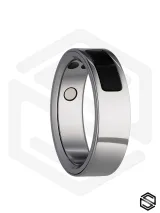 Тонкое умное кольцо с Вибрацией, Управлением & Чувствами HerzRing Sense X+ титан серебро