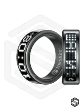 Умное кольцо с экраном & уведомлениями HerzRing Vision RW 2 титан-серебро (белый экран)