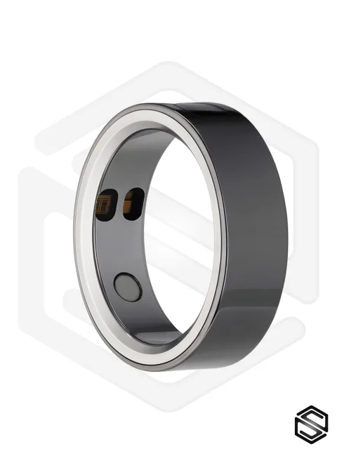 Тонкое умное кольцо с Сахаром, Вибрацией, Управлением & Чувствами HerzRing Sense GX+ мерцающий кремень