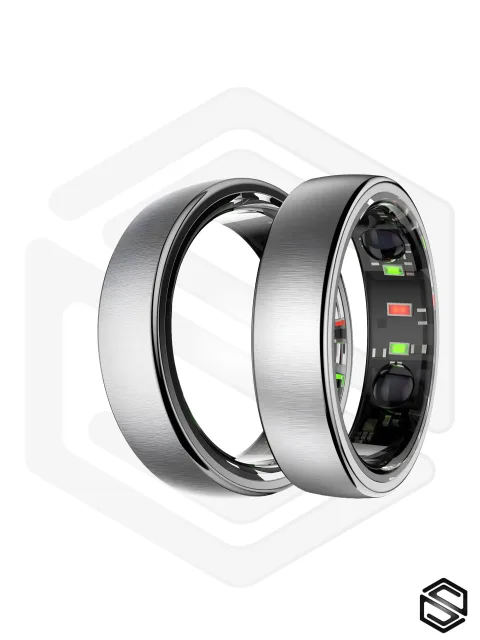 Тонкое Умное кольцо с вибрацией HerzRing Slim Pro X6 - серебро