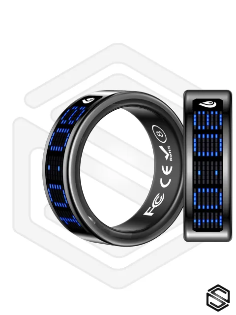 Умное кольцо с экраном & уведомлениями HerzRing Vision RW 2 обсидиан (black)