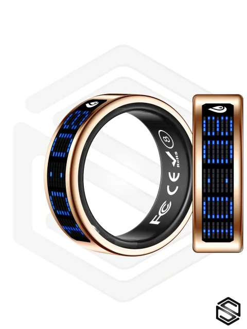 Умное кольцо с экраном & уведомлениями HerzRing Vision RW 2 розовое-золото (rose-gold)