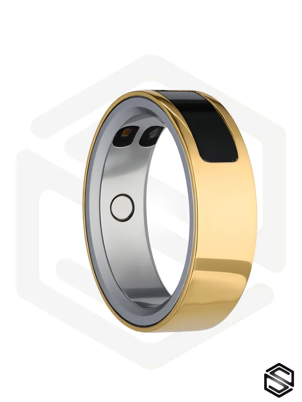 Тонкое умное кольцо с Сахаром, Вибрацией, Управлением &amp; Чувствами HerzRing Sense GX+ античное золото