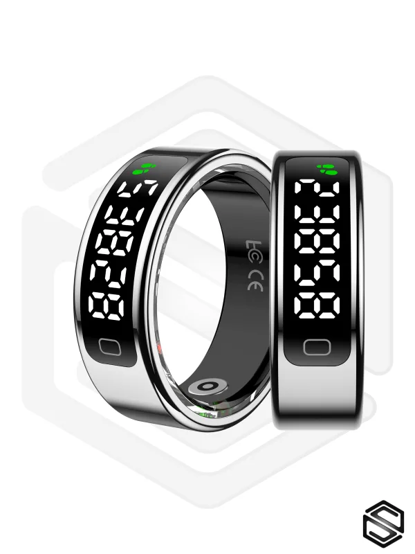 Умное кольцо с экраном и взмахами HerzRing Vision RQ 2 серебро