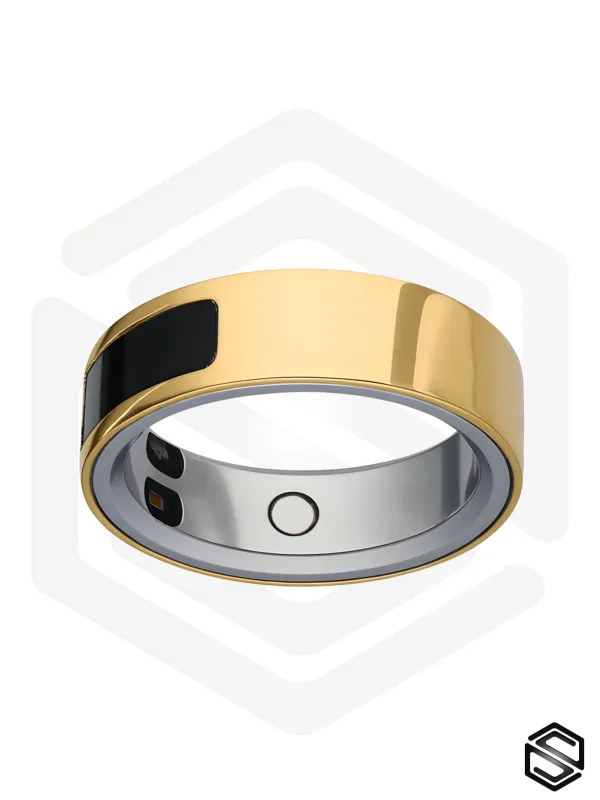 Тонкое умное кольцо с Сахаром, Вибрацией, Управлением &amp; Чувствами HerzRing Sense GX+ античное золото