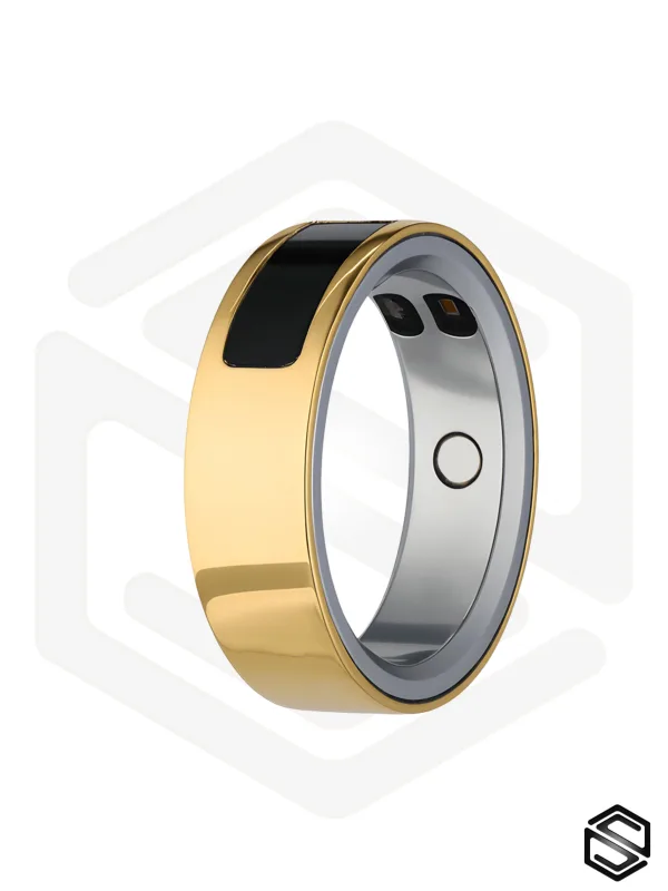 Тонкое умное кольцо с Вибрацией, Управлением &amp; Чувствами HerzRing Sense X+ античное золото