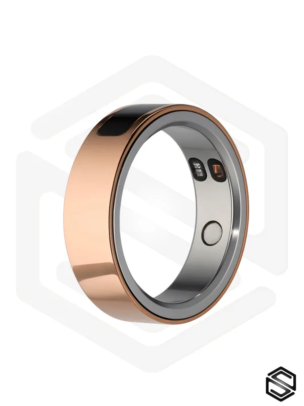 Тонкое умное кольцо с Вибрацией и Управлением HerzRing Sense Plus розовое золото