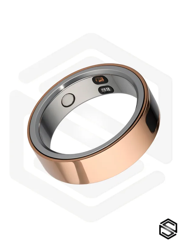 Тонкое умное кольцо с Вибрацией, Управлением &amp; Чувствами HerzRing Sense X+ розовое золото