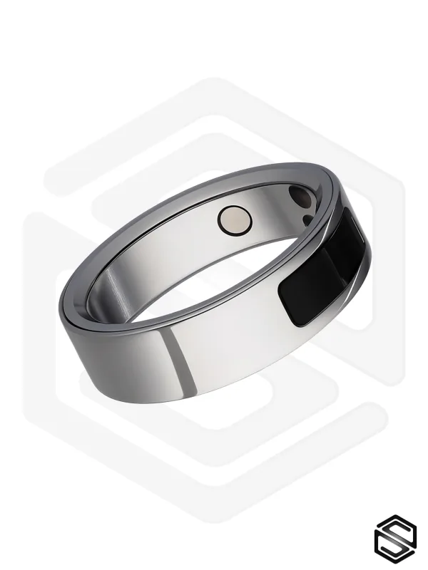 Тонкое умное кольцо с Сахаром, Вибрацией, Управлением &amp;amp; Чувствами HerzRing Sense GX+ титан серебро