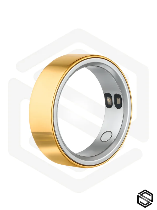 Тонкое умное кольцо с вибрацией HerzRing Sense золото (gold)