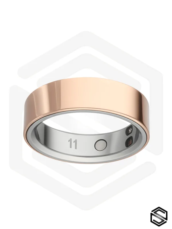 Тонкое умное кольцо с вибрацией HerzRing Sense розовое золото (rose)