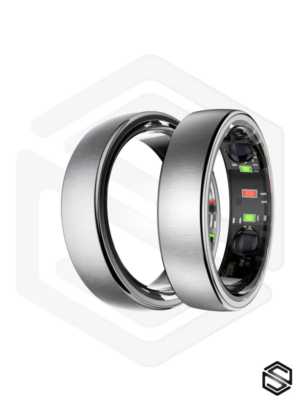 Тонкое Умное кольцо с вибрацией HerzRing Slim Pro X6 - серебро