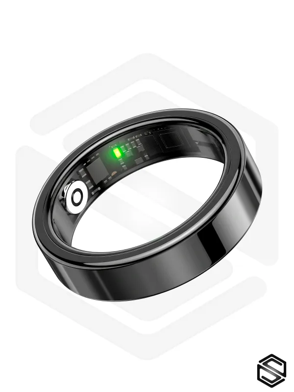 Ультратонкое Умное кольцо HerzRing Slim RJ Обсидиан