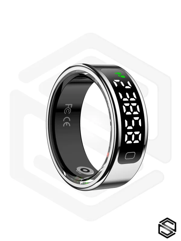 Умное кольцо с экраном и взмахами HerzRing Vision RQ 2 серебро