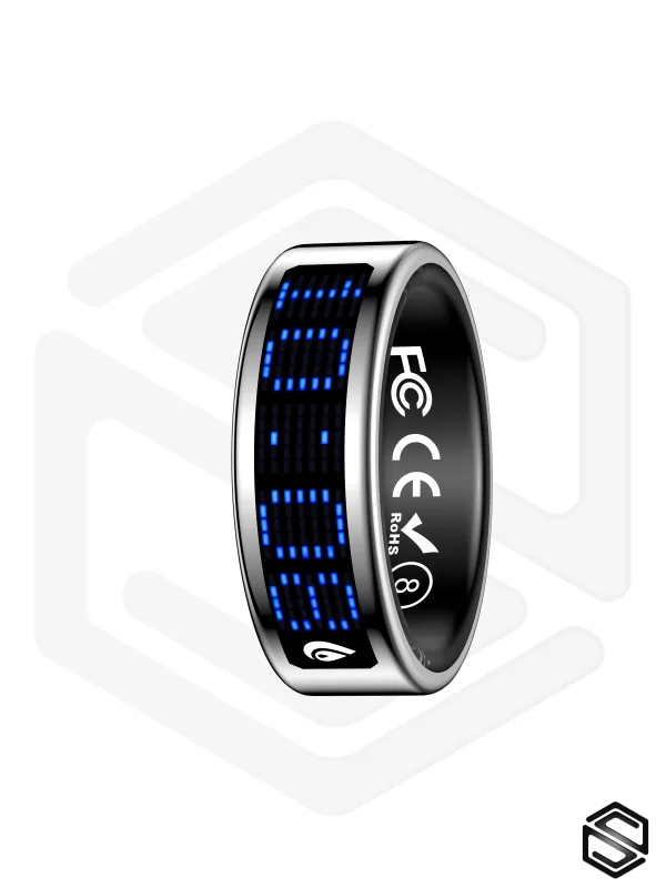 Умное кольцо с экраном &amp; уведомлениями HerzRing Vision RW 2 титан-серебро (silver)