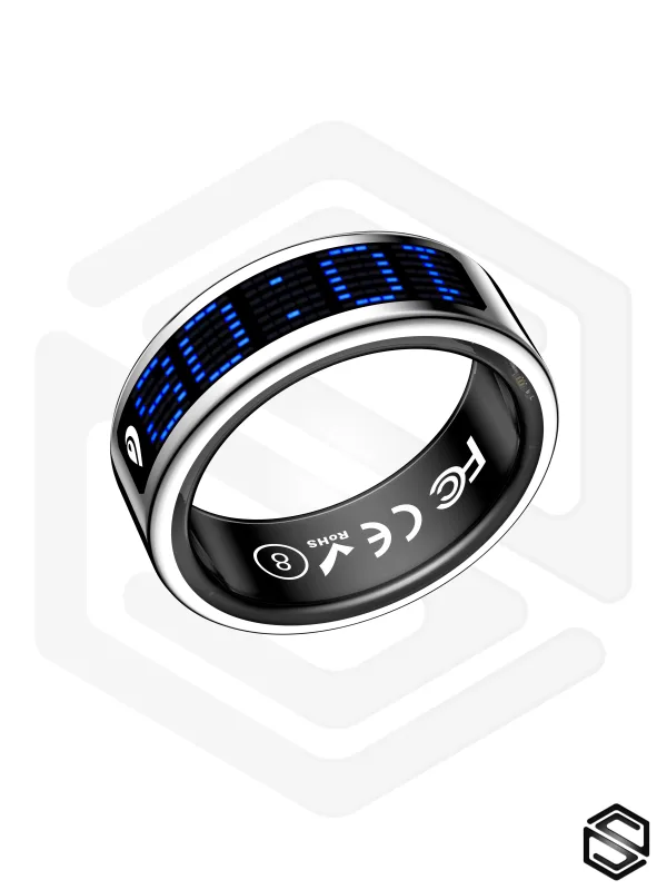 Умное кольцо с экраном &amp; уведомлениями HerzRing Vision RW 2 титан-серебро (silver)