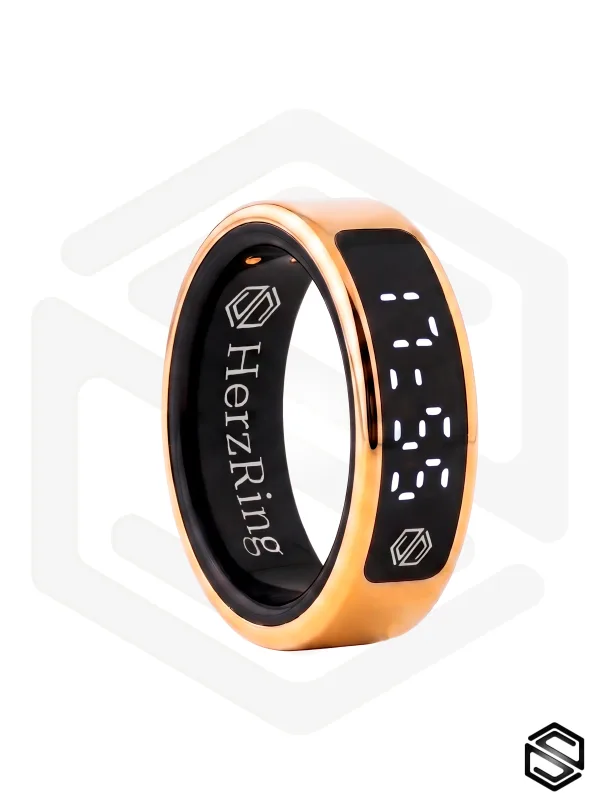 Умное Кольцо с Экраном &amp; Уведомлениями и Вибрацией HerzRing Vision RW+ Античное золото